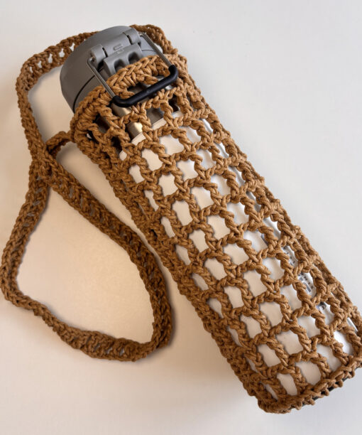 Crochet Bottle Bag- Kraft